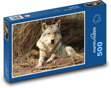 Wolf - wildes Tier, Säugetier. Puzzle 500 Teile - 46 x 30 cm