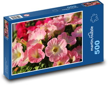 Petunie - rosa Blume, Frühling Puzzle 500 Teile - 46 x 30 cm