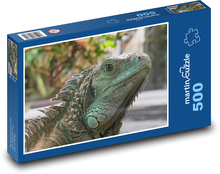Zelený leguán - jašterica, plaz Puzzle 500 dielikov - 46 x 30 cm 