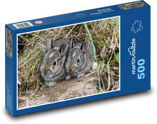 Rabbits - cubs, animal Puzzle of 500 pieces - 46 x 30 cm 