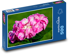 Pink hydrangea - flower, spring Puzzle of 500 pieces - 46 x 30 cm 