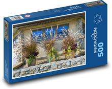 Blumen in einem Topf - Dekoration, Gras Puzzle 500 Teile - 46 x 30 cm