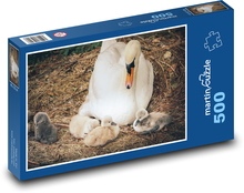 Labuť - mládě, pták Puzzle 500 dílků - 46 x 30 cm