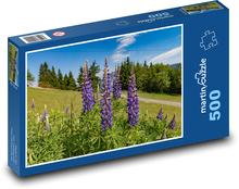 Wolf bean - mountain, forest, flower Puzzle of 500 pieces - 46 x 30 cm 