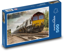 Railway - train, station Puzzle of 500 pieces - 46 x 30 cm 