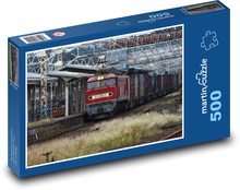 Train station - freight train Puzzle of 500 pieces - 46 x 30 cm 