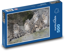 Levhart - mačky, zviera Puzzle 500 dielikov - 46 x 30 cm 