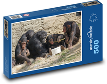 Šimpanz - opice, zvířata Puzzle 500 dílků - 46 x 30 cm