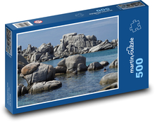 Korsické pobřeží - Středozemní moře Puzzle 500 dílků - 46 x 30 cm