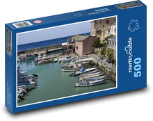 Lodě - rybaření, Korsika Puzzle 500 dílků - 46 x 30 cm
