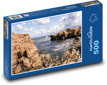 Skaly - pobrežie, oceán Puzzle 500 dielikov - 46 x 30 cm 