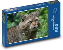 Divoká mačka - lesné zviera, dravec Puzzle 500 dielikov - 46 x 30 cm 