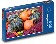 Kürbisse - Herbst, Dekoration Puzzle 500 Teile - 46 x 30 cm