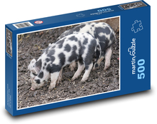 Domestic pig - piglet, cub Puzzle of 500 pieces - 46 x 30 cm 