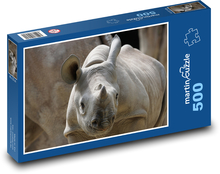Nashorn - Jungtier, Zoo Puzzle 500 Teile - 46 x 30 cm