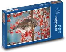 Thrush - bird, berry Puzzle of 500 pieces - 46 x 30 cm 