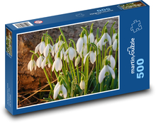 Snowdrops - white flowers, spring Puzzle of 500 pieces - 46 x 30 cm 