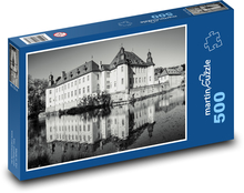 Vodní hrad - příkop, krajina Puzzle 500 dílků - 46 x 30 cm