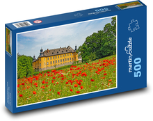 Castle - wolf poppy, flowers Puzzle of 500 pieces - 46 x 30 cm