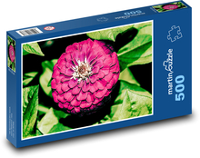 Lila Dahlie - Blume, Garten Puzzle 500 Teile - 46 x 30 cm