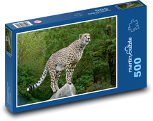 Cheetah on the Rock, Africa Puzzle of 500 pieces - 46 x 30 cm 