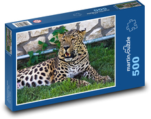 Levhart - kočkovitá šelma, zoo Puzzle 500 dílků - 46 x 30 cm