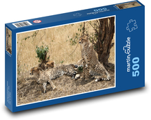 Gepard - savana, Safari Puzzle 500 dílků - 46 x 30 cm