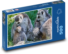 Lemur - małpa, młode Puzzle 500 elementów - 46x30 cm