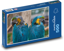 Papagáj ara - modrý vták, zobák Puzzle 500 dielikov - 46 x 30 cm 