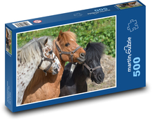 Ponys - junge Pferde, Fohlen Puzzle 500 Teile - 46 x 30 cm