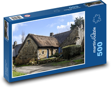 Starý dom - mesto, Bretónsko Puzzle 500 dielikov - 46 x 30 cm 