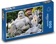 Śmiejący się Budda - posąg, Chiny Puzzle 500 elementów - 46x30 cm