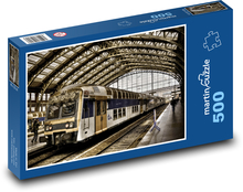 Train station - train, station Puzzle of 500 pieces - 46 x 30 cm 