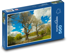 Bäume - Frühling, See Puzzle 500 Teile - 46 x 30 cm