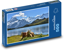 Cows by the lake Puzzle of 500 pieces - 46 x 30 cm