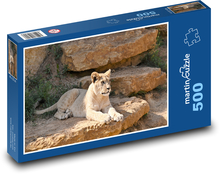 Dzika przyroda - lwiątko Puzzle 500 elementów - 46x30 cm