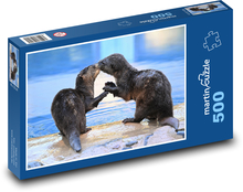 Wydry północnoamerykańskie Puzzle 500 elementów - 46x30 cm