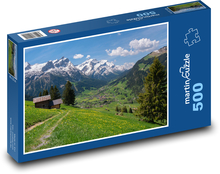 Szwajcaria - krajobraz, góry Puzzle 500 elementów - 46x30 cm