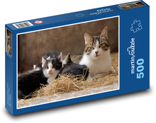Cat - cat family Puzzle of 500 pieces - 46 x 30 cm 