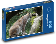 Rys - divoká kočka, zvíře Puzzle 500 dílků - 46 x 30 cm