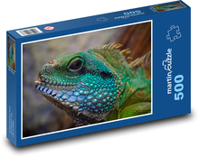 Jaszczurka - egzotyczny gad, głowa Puzzle 500 elementów - 46x30 cm