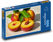 Brzoskwinie - owoce, żywność Puzzle 500 elementów - 46x30 cm