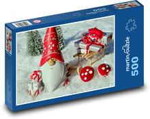 Santa Claus - Christmas decorations, gifts Puzzle of 500 pieces - 46 x 30 cm 