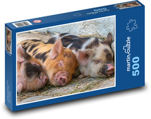 Ošípané - prasiatka, mláďatá Puzzle 500 dielikov - 46 x 30 cm 