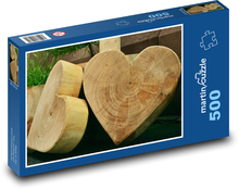 Herz - Holz, die Kunst des Schnitzens Puzzle 500 Teile - 46 x 30 cm