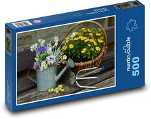 Blumen - Gartendekoration, Gießkanne Puzzle 500 Teile - 46 x 30 cm