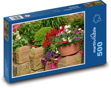 Kwiaty letnie - kwiaty balkonowe, ogrodowe Puzzle 500 elementów - 46x30 cm