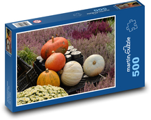 Tekvica - jesenné rastliny, záhrada Puzzle 500 dielikov - 46 x 30 cm