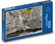 Divoká kachna - vodní pták, zvíře Puzzle 500 dílků - 46 x 30 cm