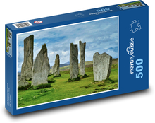Stojící kameny - historické místo, příroda Puzzle 500 dílků - 46 x 30 cm